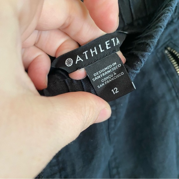 Athleta dark navy blue jogger pants size 12 adjustable waist - Picture 3 of 5